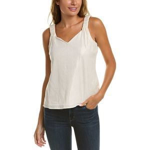 Vince Camuto Ivory Textured Sleeveless Top